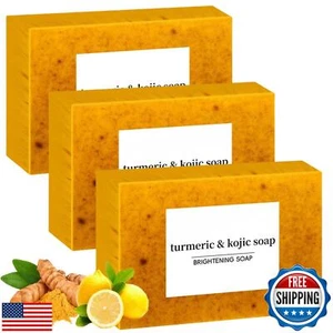 peehss Lemon Turmeric Kojic Soap, Honey Glow Lemon Turmeric Kojic Soap Bar, O - Picture 1 of 5
