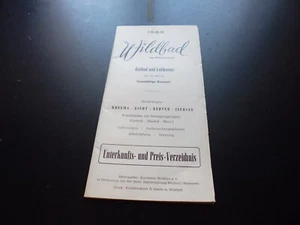 Dépliant pub Guide plan ski montagne Wildbad Schwarzwald Allemagne 1958 - Imagen 1 de 8
