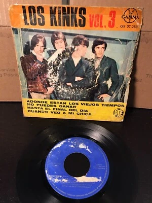The KINKS Vol 3 7" 45 MEXICO byrds love psychedelic psych rock 1965 ps RARE - Image 1 of 4