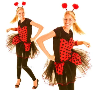 Adulto Damas LADYBUG LADYBIRD Tutú Elegante Vestido Rojo Adorable Talla Única Se adapta a 8-14 - Imagen 1 de 2