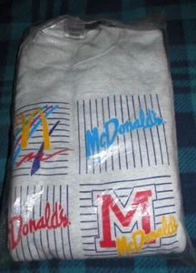 Vintage McDonalds Crew Member Sweatshirt Adult XL Heavy Fruit Of The Loom NEW - Picture 1 of 4