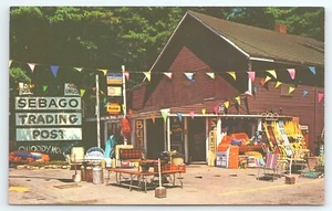 Postal Sebago Trading Post North Windham Maine - Imagen 1 de 3
