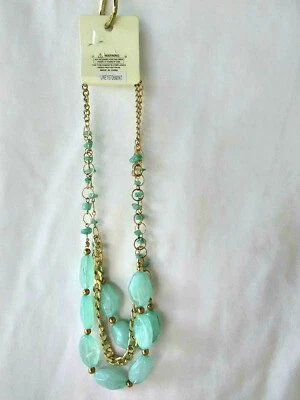 Collar EsMor Acrílico Distintivo Cuentas Capas Bibb 18" Vendedor de EE. UU. Regalo Nuevo con Etiquetas Foto 1 de 4