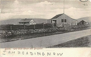 POSTCARD WALES BORTH GOLF CLUB HOUSE & BUNGALOW Circa 1904 - Foto 1 di 2