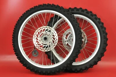 Honda CR250 CR250R CR 250 2000 2001 conjunto de buje de llanta de neumático de rueda delantera trasera Foto 1 de 4