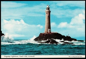 Longships Lighthouse Lands End Cornwall John Hinde Postcard - Picture 1 of 2