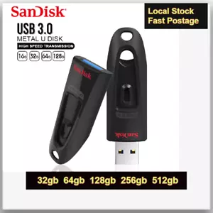 USB Flash Drive 3.0 SanDisk Ultra 64GB 128GB 256GB 512GB Memory Stick Pen CZ48 - Picture 1 of 7