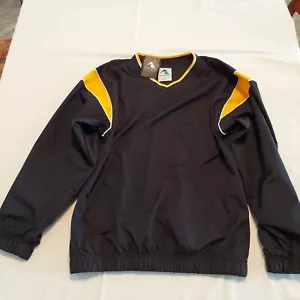Augusta Sportswear Mens Windshirt Size Small Black Pullover Jacket Polyester - Picture 1 of 5