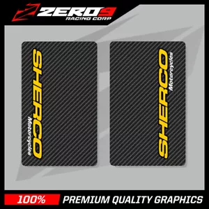 SHERCO MOTORCYCLES UPPER FORK DECALS MOTOCROSS GRAPHICS MX GRAPHICS CARBON - Picture 1 of 1