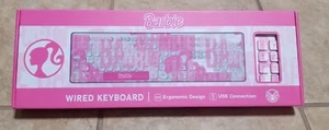 Culturefly Barbie Pink Wired Ergonomic 108 Keys Keyboard - Picture 1 of 2
