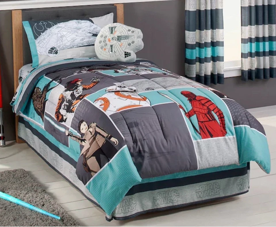 Disney Star Wars Episode VIII The Last Jedi Twin Comforter & 3pc Sheet Set