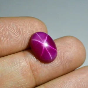 5.5 Cts Lab Created Ruby Pink Star Gemstone - Picture 1 of 3