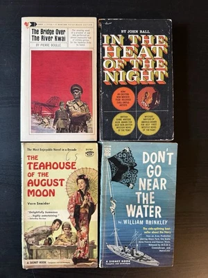 Vintage 50’s & 60’s Movie Paperback Book Lot! HEAT OF NIGHT, RIVER KWAI & More! Foto 1 de 4