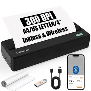 Inkless Portable Printer for Travel, Wireless Thermal Printer Support 8.5 x 1... - Picture 1 of 9