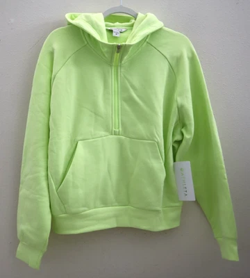 Sudadera con capucha Athleta 473713062 para mujer talla M citrón/amarillo verde polar fácil 1/2 cremallera $100 Foto 1 de 4