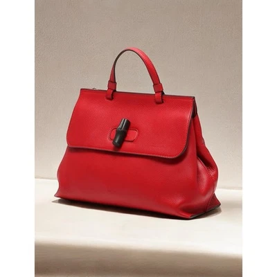 Bolso GUCCI 370830 Bambú Diario Grande Piel de becerro Dos Vías Asa Superior     Foto 1 de 4