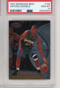 1997 BOWMANS BEST #109 ANTONIO DANIELS - ROOKIE RC - POP 3 - PSA 10 - Picture 1 of 2