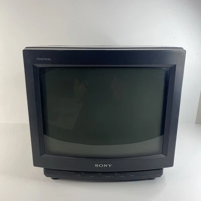 Sony 13 Inch Triniton CRT TV Retro Gaming KV-13TR24 Tested - Image 1 of 4
