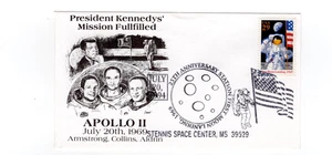 APOLLO II 7- 20 1994 25TH ANNIVERSARY STENNIS PRES KENNEDYS' MISSION USA CACHET - Picture 1 of 1