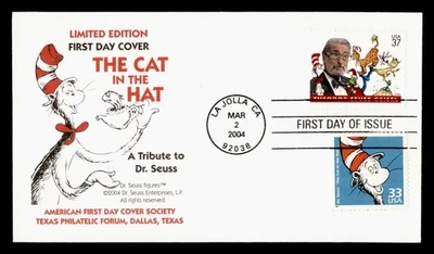 DR WHO 2004 FDC DR SEUSS THEODOR GEISEL CAT IN HAT CACHET COMBO M60066 - Image 1 of 2
