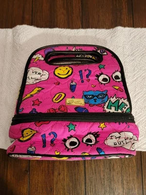 Betsey Johnson розовый изолированный ланч-бокс поп-арт - Изображение 1 из 4