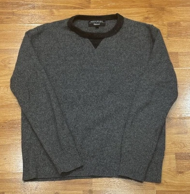 Banana Republic Sweater Mens Large Gray Filpucci Italian Extra Fine Merino Wool - Image 1 of 4
