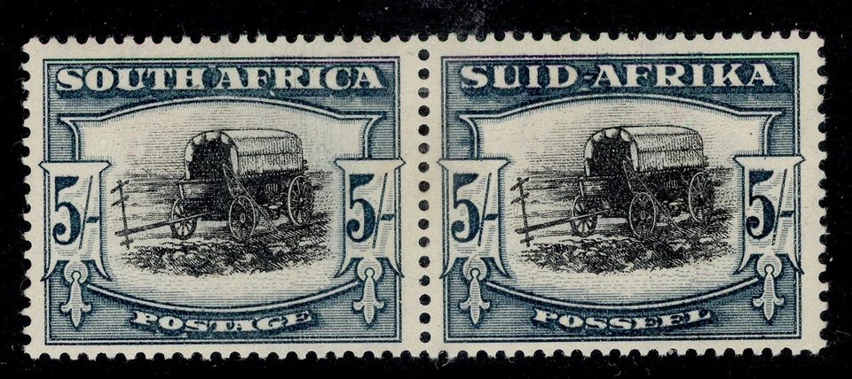 SUDÁFRICA GV SG64b, 5s negro y azul-verde, LH COMO NUEVO. Cat 45€. Foto 1 de 1