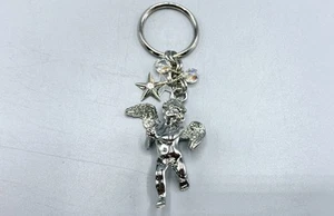 Kirks Folly: Silvertone Cherub Key Chain w/Crystals - Imagen 1 de 4