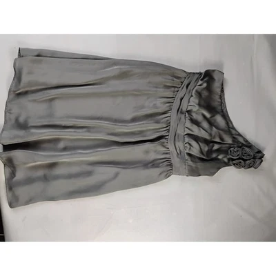 Merona 灰色单肩礼服鸡尾酒会无袖 14 码 — 第 1/4 张图片