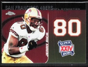 2008 Topps Chrome JERRY RICE Super Bowl XXIV Dynasties Card #DYNC-JR2 49'ers QTY - Picture 1 of 2