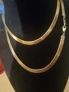 "Collar de cadena de espiga vintage para hombre o dama 28"" tono dorado Corea" - Imagen 1 de 4