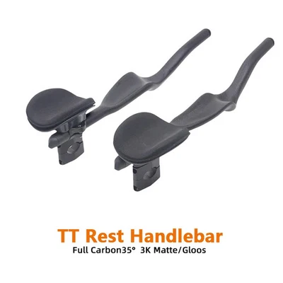 Bici da strada Triathlon Time Trial 3K resto fibra di carbonio completo TT manubrio 35°  - Immagine 1 di 4