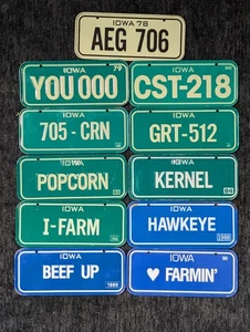 IOWA mini cereal license plate lot of 11 all different - Picture 1 of 1