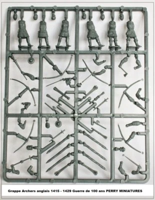 PERRY MINIATURES Grappe Archers anglais 1415-1429 Figurines 28mm plastique