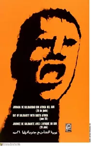 POSTER POLITICO. Set di 5. Propaganda di solidarietà sudafricana. Arte anti-apartheid - Foto 1 di 5