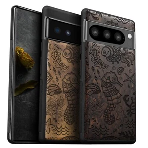 Fundas de madera para teléfono Carveit para Google Pixel 8 Pro 7a 7 Pro 6 Pro 6a 6 7 8 Cubierta - Imagen 1 de 12