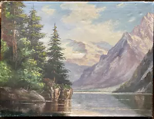 ::F. A. ISENBERG ÖLGEMÄLDE KÖNIGSEE BAYERN ALPEN UM 1920 ANTIK NATUR IDYLLE ALT - Bild 1 von 7