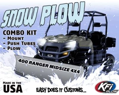 POLARIS 400 RANGER MIDSIZE 4X4 - 2010-2014 -  KFI UTV 66" Snow Plow Combo Kit Foto 1 de 4