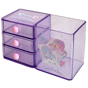 Little Twin Stars Pencil Pen Makeup Tool Holder Stand Organizer Box Drawer Case - Picture 1 of 2