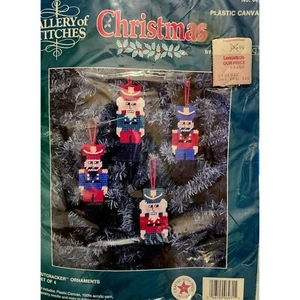 Nutcracker 4 Ornaments #6971 NEW Gallery of Stitches Bucilla - Picture 1 of 3