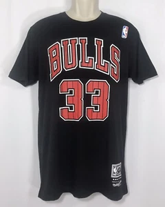 Mitchell & Ness Shirt Men's NBA Reload Scottie Pippen Bulls Name & Number Black - Picture 1 of 9