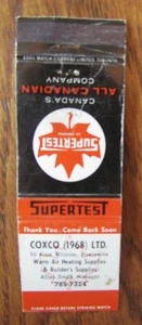 SUPERTEST GAS STATION MATCHBOOK COVER: COXCO (ALLAN SMITH) HUNTSVILLE, ONTARIO K - Picture 1 of 1