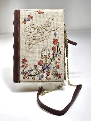 Disney BEAUTY and the BEAST Danielle Nicole Book Shaped PURSE Embroidered BAG - Image 1 of 4