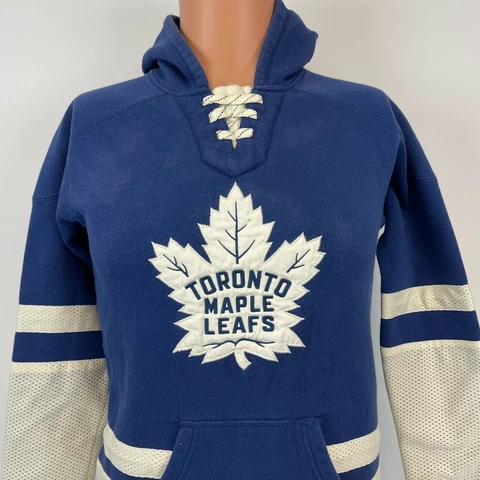 CCM Pro Okd Toronto Maple Leafs Lacer Hoodie Sweatshirt NHL Hockey Sewn Youth M Cover