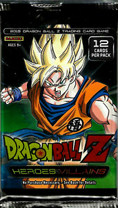 Dragon Ball Z Heroes & Villains Panini TCG Game Booster 12 Card Pack DBZ x1