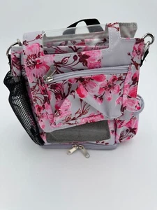 o2totes OxyGo Next leichter Rucksack mit Taschen Schultergurt rosa geblümt - Bild 1 von 6