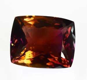 Natural Bi-Color 94.65 CT Bolivia Ametrine Specimen Cushion Cut Loose Gemstone - Picture 1 of 9