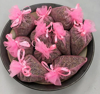 Set 10 Bustine di Lavanda realizzate con Sacchetti di Organza Frutta Punch - Immagine 1 di 4