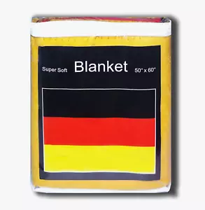 GERMANY FLAG FLEECE BLANKET 5x4.2 ft German Throw Bundesflagge und Handelsflagge - Picture 1 of 2