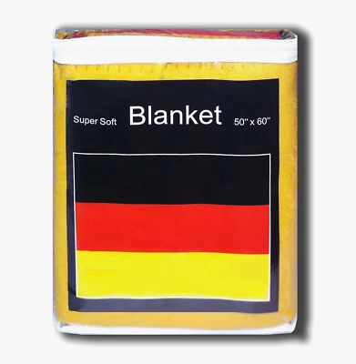 GERMANY FLAG FLEECE BLANKET 5x4.2 ft German Throw Bundesflagge und Handelsflagge - Image 1 of 2